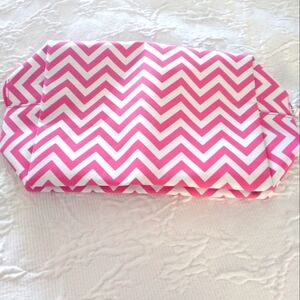 NWOT!! Skinn by Dimitri James Chevron Pattern Cosmetic Bag